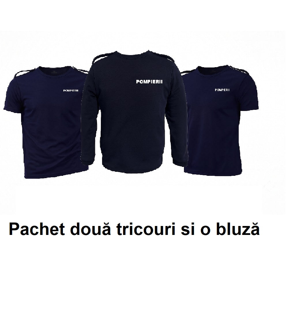 Pachet bluza si 2 tricouri POMPIERII